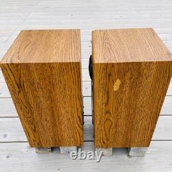 Diatone DS-500 2-Way Bookshelf Speakers Pair Wood Finished Tested Audio Stereo