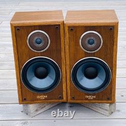 Diatone DS-500 2-Way Bookshelf Speakers Pair Wood Finished Tested Audio Stereo