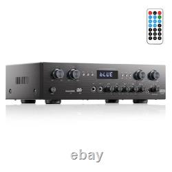 Donner 4 Channel Amplifier Bluetooth Stereo Audio Home Amp 440W Peak Power HiFi