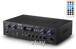 Donner Bluetooth 5.0 Stereo Audio Amplifier Receiver, Peak Power 440 W Hi-Fi Wir