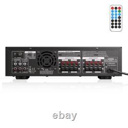 Donner MAMP5 600W 4-Channel Bluetooth HiFi Audio Power Amplifier Receiver Home