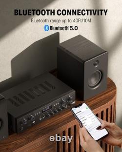 Donner MAMP5 600W 4-Channel Bluetooth HiFi Audio Power Amplifier Receiver Home