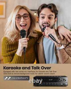 Donner MAMP5 Audio Amplifier 440W Stereo Receiver Home 4 Channel Bluetooth