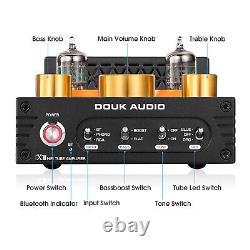 Douk Audio X1 HiFi Bluetooth 5.0 Vacuum Tube Amplifier with Phono Preamp 160W×2