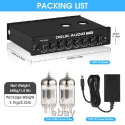 Douk T8PRO 7-Band Tube EQ Equalizer Stereo Balanced XLR / RCA Preamp for Speaker