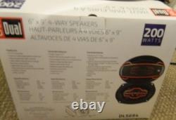 Dual Electronics DLS694 6 x 9 4-Way 200-Watt Car Audio Stereo Speakers