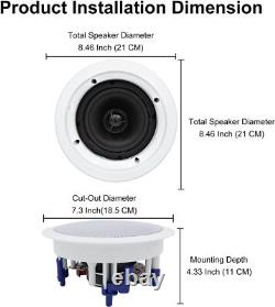 Dual Herdio 5.25 Inch Bluetooth Ceiling Speakers Speaker Stereo Kitchen Bathroom