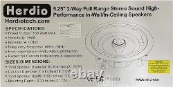 Dual Herdio 5.25 Inch Bluetooth Ceiling Speakers Speaker Stereo Kitchen Bathroom