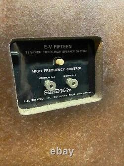Electro-Voice EV-15 Fifteen stereo 3-WAY Speaker -SERVICED- Vintage Audio