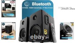 Elevate Your Sound with D40 Bluetooth Bookshelf Speakers 4 Drivers & Remote