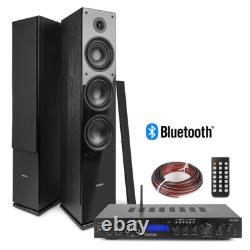 Fenton SHF80B Tower Speaker System with AV-150BT Amplifier Home Theatre Sound