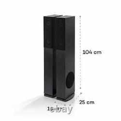 Floor-Standing Speakers Subwoofer Hi Fi 4 Way Stereo Sound System 960 W Black