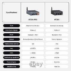 Fosi Audio BT20A PRO Amplifier HiFi Class D Bluetooth 5.0 Home Stereo UK 48V