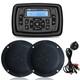 Guzare Waterproof Boat Radio Stereo Bluetooth Audio + 4inch Speakers + Usb Cable