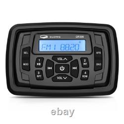 GUZARE Waterproof Boat Radio Stereo Bluetooth Audio + 4inch Speakers + USB Cable