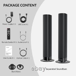 Garagerock Sound Bar for TV, Soundbar 2-In-1 Detachable Sound Bars with Auto Vol