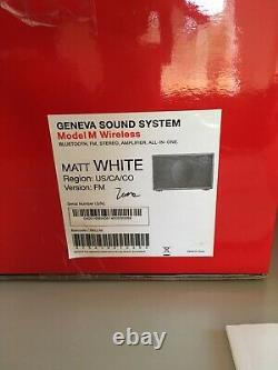 Geneva Sound System Model M Wireless White Bluetooth, FM, Stereo, Amplifier