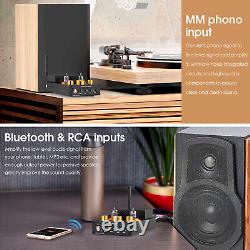 HIFI Bluetooth Valve Tube Amplifier RIAA Phono Amp Home Speaker Receiver 160W×2