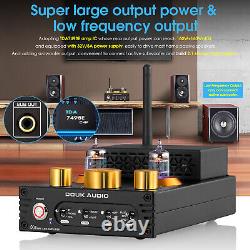 HIFI Bluetooth Valve Tube Amplifier RIAA Phono Amp Home Speaker Receiver 160W×2