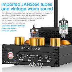 HIFI Bluetooth Valve Tube Amplifier RIAA Phono Amp Home Speaker Receiver 160W×2