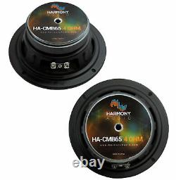 Harmony Audio HC-CMB65 Car Stereo Cabron Midbass Midrange 6.5 Speakers 4 Pair