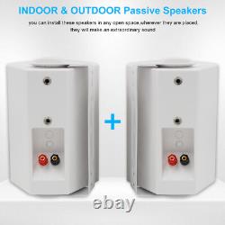 Herdio 200W 2x 4 Indoor Outdoor Bluetooth Wall Mount Waterproof Stereo Speakers