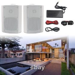 Herdio 200W 2x 4 Indoor Outdoor Bluetooth Wall Mount Waterproof Stereo Speakers