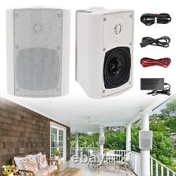 Herdio 200W 2x 4 Indoor Outdoor Bluetooth Wall Mount Waterproof Stereo Speakers