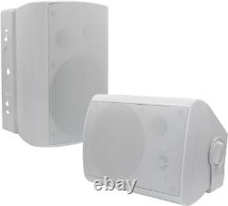Herdio 2X6.5 Outdoor Speaker Wired Stereo Wall Mounted Loudspeakers Waterproof