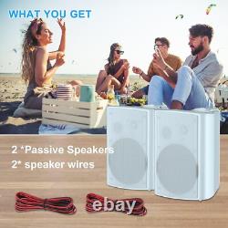 Herdio 2X6.5 Outdoor Speaker Wired Stereo Wall Mounted Loudspeakers Waterproof