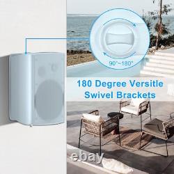Herdio 2X6.5 Outdoor Speaker Wired Stereo Wall Mounted Loudspeakers Waterproof