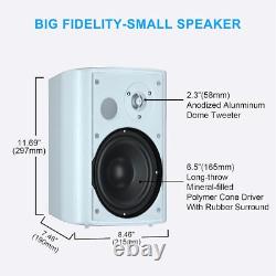 Herdio 2X6.5 Outdoor Speaker Wired Stereo Wall Mounted Loudspeakers Waterproof