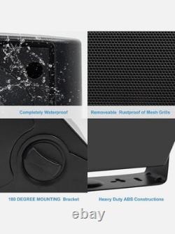 Herdio 2X 5.25 Indoor Outdoor Bluetooth Speakers Patio Wall Mount Speakers 300W