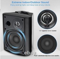 Herdio 2X 5.25 Indoor Outdoor Bluetooth Speakers Patio Wall Mount Speakers 300W