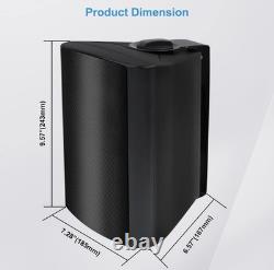 Herdio 2X 5.25 Indoor Outdoor Bluetooth Speakers Patio Wall Mount Speakers 300W