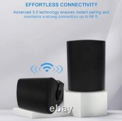 Herdio 2X 5.25 Indoor Outdoor Bluetooth Speakers Patio Wall Mount Speakers 300W