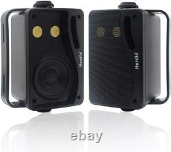 Herdio 2x 3.5 Outdoor Waterproof Bluetooth Wall 3-Way Stereo Speakers 200 Watt