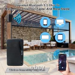 Herdio 2x 3.5 Outdoor Waterproof Bluetooth Wall 3-Way Stereo Speakers 200 Watt