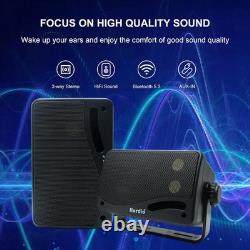 Herdio 2x 3.5 Outdoor Waterproof Bluetooth Wall 3-Way Stereo Speakers 200 Watt