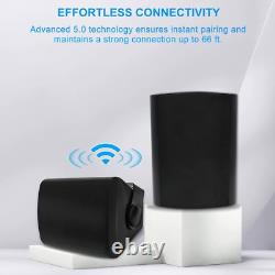 Herdio 5 Outdoor Bluetooth Speakers 300W Pair Waterproof Stereo Bass for Patio