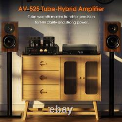 HiFi Bluetooth Valve Tube Amplifier Hybrid Stereo COAX/OPT Audio Amp USB Player
