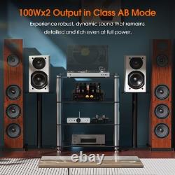 HiFi Bluetooth Valve Tube Amplifier Hybrid Stereo COAX/OPT Audio Amp USB Player