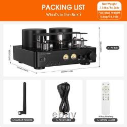 HiFi Bluetooth Valve Tube Amplifier Hybrid Stereo COAX/OPT Audio Amp USB Player