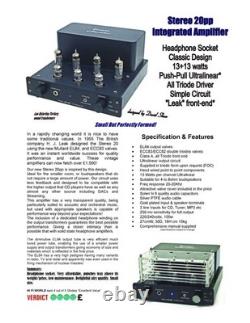 ICON AUDIO STEREO 20 EL84 INTEGRATED AMPLIFIER 13+13 Watts B GRADE 20% OFF