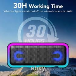IKT Bluetooth Speaker, 40W Loud Stereo Sound 2018356mm, Pearl Black