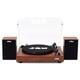 Jam Vintage-style Wooden Bluetooth Turntable With Stereo Speakers Walnut Finis