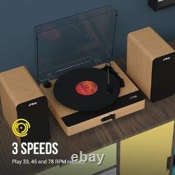 Jam Sound Stream+ TurntableBuilt-in Stereo Speakers Bluetooth Connectivity