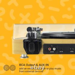 Jam Sound Turntable (hmv Exclusive) Wood Stereo Speakers Vinyl Record Player