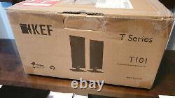 KEF T101 Stereo Surround Sound Super-Flat Speakers Black Excellent Condition