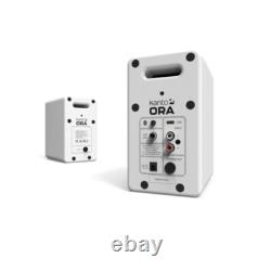 Kanto Audio Ora Speakers White Bluetooth Powered Active Desktop Compact